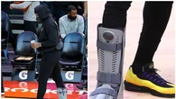 LeBron James luce bota 'walker' y se autocompadece en Twitter por culpa de su lesión