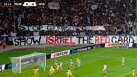 La 'bienvenida' de la afición del PAOK al Maccabi Tel Aviv: "Tarjeta roja a Israel"