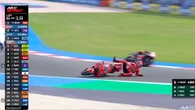 Márquez se cae y Bezzecchi corta su tremenda racha al sprint
