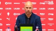 José Alberto habla del gol no concedido al Racing tras el pitido final en El Molinón