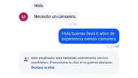 Recibe un mensaje con una oferta de trabajo, pregunta por las condiciones y no puede creer la respuesta que recibe