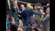 Un seguidor de la Real se burla del Sevilla y Pepe Castro y Agoumé se encaran con él