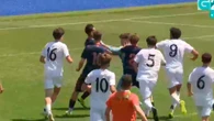 Lamentable pelea entre los jugadores del Real Madrid y del Celta en un torneo cadete