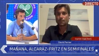 Ferrer: "Elegiría a Djokovic para la final porque Alcaraz está físicamente mejor"