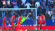 La imagen de la jornada: La surrealista celebración de Sergio Herrera tras hacer un paradón a un jugador del Espanyol