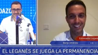 Borja Jiménez: "Lo más importante es que el Leganés se mantenga porque lo merecemos"
