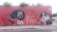 Vandalizan un mural de Nico Williams en Barakaldo: "Te quedes o te vayas"