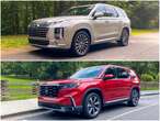 I drove family SUVs from Honda and Hyundai. The Palisade is more luxurious, but the Pilot is more practical.