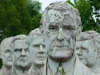 42 giant statues of presidents' heads are crumbling on private property in rural Virginia. Here's why.