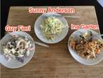 I tried coleslaw recipes from Guy Fieri, Ina Garten, and Sunny Anderson, and the best one called for raisins and apples