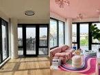 A New Yorker turned her one-bedroom apartment into a colorful dream space with 'dopamine decor'