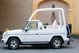 Photos show the Mercedes-Benz electric popemobile worth an estimated $500,000 that Pope Leo XIV may be next to ride