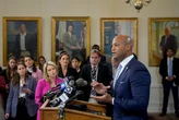 Gov. Wes Moore touts 'revolutionary' Maryland as he reflects on his first year in office and praises Biden 'partnership' ahead of 2024 election
