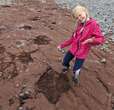 A 10-year-old girl found 220-million-year-old dinosaur footprints on the beach