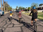 I started letting my son bike with his friends when he was 8. It gives me anxiety, but I see the value in having independence.