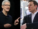 Elon Musk is beefing with Apple and Tim Cook again. It's not the first time the Tesla CEO picked a fight with the iPhone giant.