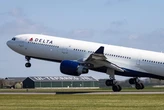 A Delta plane had to U-turn after flying through a hailstorm that seemingly put a dent in its nose