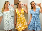 I tried on sundresses at Gap, Banana Republic, and Old Navy. I liked them all, but one felt like the best value.