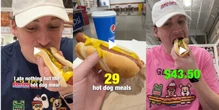 A TikToker only ate Costco $1.50 hot dog meals for a week. He says you get 'bang for your buck,' but he wouldn't recommend anyone else try it