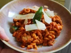 I made the Pioneer Woman's one-pan sausage pasta. It's my new go-to weeknight meal.