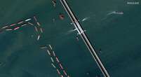 Satellite images capture Russia's scramble to shield a key bridge from Ukraine's exploding naval drones and other threats