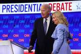 Jill Biden quietly fed lines into Joe Biden's ear, reminding him of a megadonor's name and saying to thank them, report says