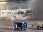 Photos from the American Airlines fire show passengers made a huge mistake