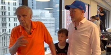 Three generations of Knicks fans celebrate by watching the championship parade