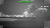 A US Navy Super Hornet knocked out a pair of Iran blockade runners by hitting the smokestacks with precision munitions