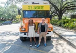 A couple transformed a 20-year-old school bus into a mobile home and traveled the country's parks: 'It's not for the lazy'