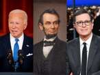 Stephen Colbert said Joe Biden debated 'as well as Abraham Lincoln, if you dug him up right now'