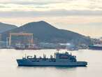 A US Navy supply ship just finished up major maintenance work at a South Korean shipyard for the first time