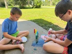 My kids' summer schedule includes both fun and chores. We get the boring stuff done first.