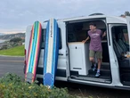 A med student wanted to simplify his life, so he spent $33,000 turning a van into a tiny house. Take a look inside.