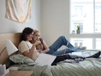 My son brought home his college girlfriend for a week. We had to set ground rules, but yes, they slept in the same room.