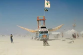 Private planes halted at Burning Man's volunteer-run airport as a storm rips through the Playa
