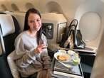 I flew 16 hours in business class with Cathay Pacific. The $5,444 flight had meals and drinks I never imagined having on a plane.