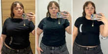 I tried on T-shirts at Gap, Banana Republic, and Old Navy. My favorite option was flattering and affordable.