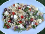 My Greek parents tried Ina Garten's Greek orzo salad, and now they can't stop making it