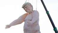 Giant Naked Trump Statue Shows Him In A Swing State