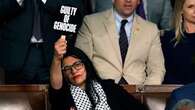 Rep. Rashida Tlaib Protests Israeli Prime Minister Benjamin Netanyahu Speech With 'War Criminal' Sign