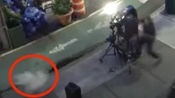 TV Reporters Nearly Hit By Chunk Of Flying Metal