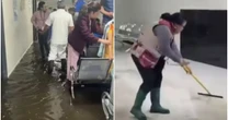 Lluvias inundan el Hospital Psiquiátrico San Fernando en Tlalpan