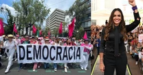 Alcaldesa de Cuauhtémoc encabeza marcha opositora en la CDMX