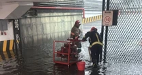 Lluvias provocan inundación en la Cámara de Diputados