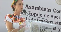 Sheinbaum es recibida con protestas en Veracruz