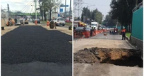 Reabren Zaragoza tras reparar socavón de 15 metros; se abre otro en Periférico