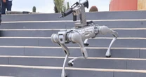 Zacatecas presenta ''perro robot'' equipado con arma larga