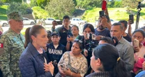 Sheinbaum recorre estados afectados por lluvias torrenciales