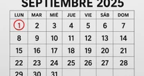 ¿El lunes 1 de septiembre es feriado?